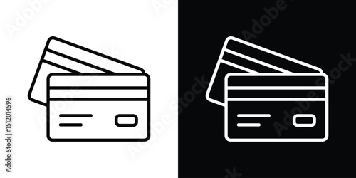 Credit card icon. Simple element illustration. outline and flat symbol design