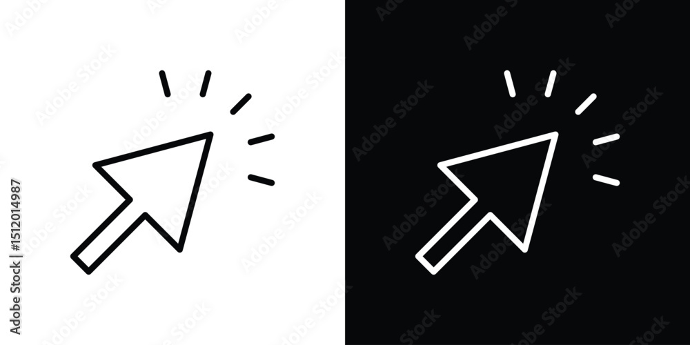 Fototapeta premium Cursor arrow icon. Simple element illustration. outline and flat symbol design
