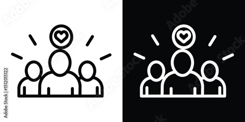 Customer retention icon. Simple element illustration. outline and flat symbol design