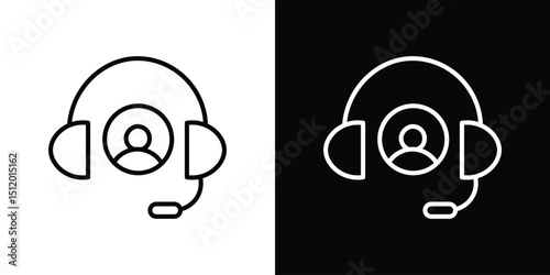 Customer support icon. Simple element illustration. outline and flat symbol design