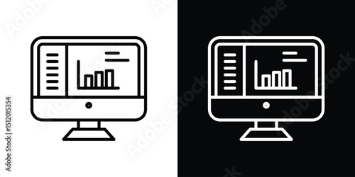 Dashboard icon. Simple element illustration. outline and flat symbol design
