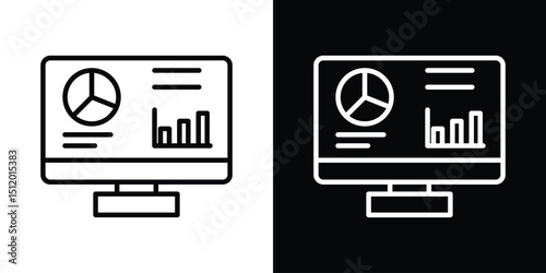 Dashboard icon. Simple element illustration. outline and flat symbol design