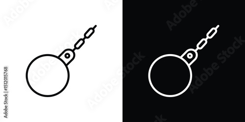 Demolition ball icon. Simple element illustration. outline and flat symbol design