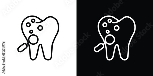 Dental care icon. Simple element illustration. outline and flat symbol design