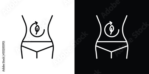 Detox icon. Simple element illustration. outline and flat symbol design