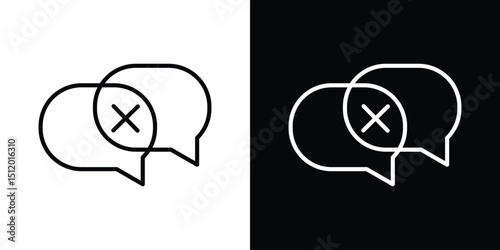 Disagreement icon. Simple element illustration. outline and flat symbol design