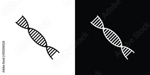 DNA icon. Simple element illustration. outline and flat symbol design