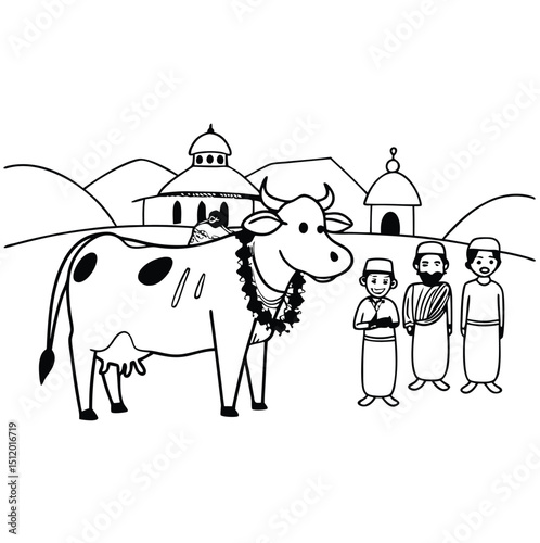 cow with milk