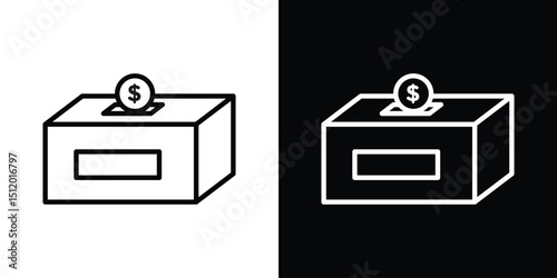 Donate icon. Simple element illustration. outline and flat symbol design