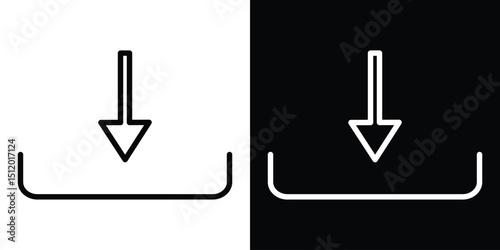 Download icon. Simple element illustration. outline and flat symbol design