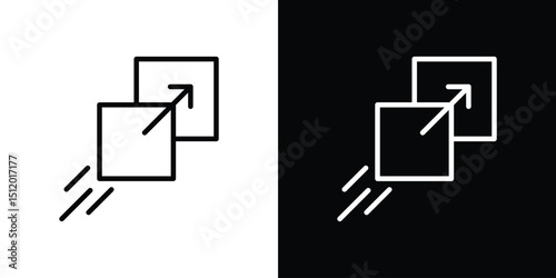 Drag and drop icon. Simple element illustration. outline and flat symbol design