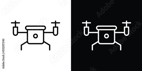 Drone icon. Simple element illustration. outline and flat symbol design