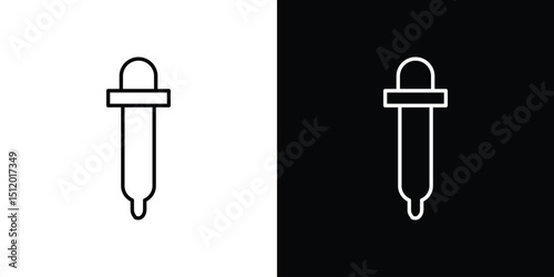 Dropper icon. Simple element illustration. outline and flat symbol design