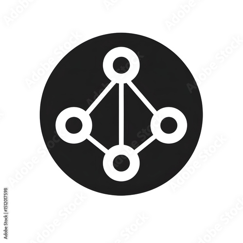 Network Connection Icon  Graphic Design Element for Collaboration and Connectivity
