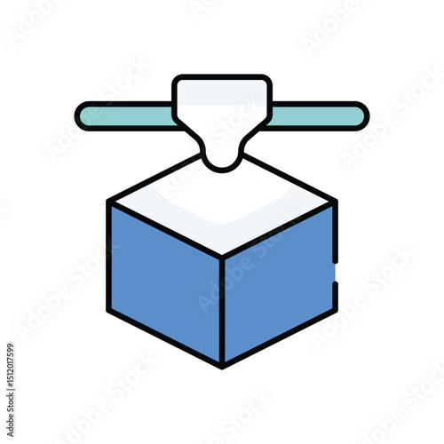 3d Printing vector icon stock illustration