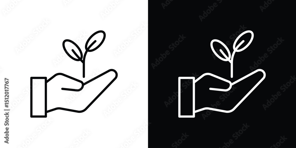 Obraz premium Eco-friendly icon. Simple element illustration. outline and flat symbol design