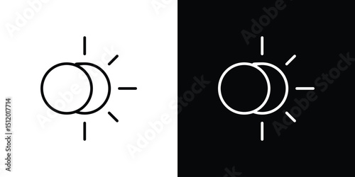 Eclipse icon. Simple element illustration. outline and flat symbol design