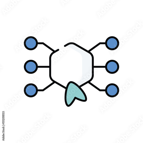 Interactivity vector icon stock illustration