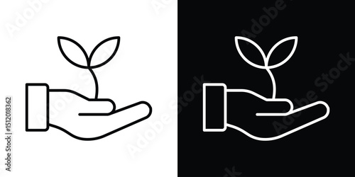Environment icon. Simple element illustration. outline and flat symbol design
