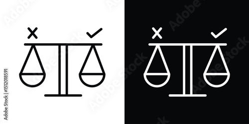 Ethics icon. Simple element illustration. outline and flat symbol design