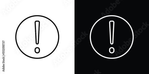 Exclamation interface icon. Simple element illustration. outline and flat symbol design