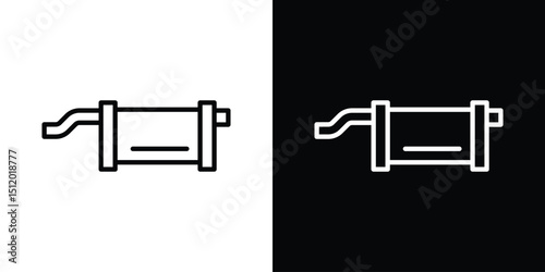 Exhaust pipe icon. Simple element illustration. outline and flat symbol design