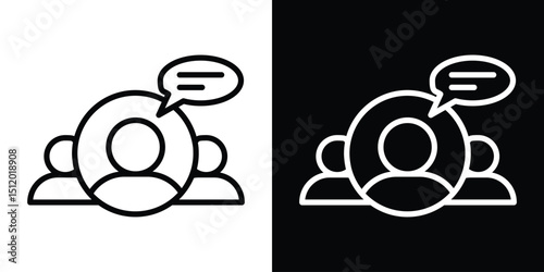 Expert opinion icon. Simple element illustration. outline and flat symbol design