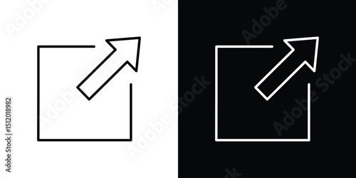 External link icon. Simple element illustration. outline and flat symbol design