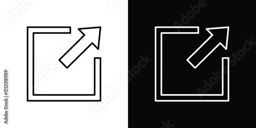 External link icon. Simple element illustration. outline and flat symbol design