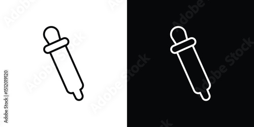 Eye dropper icon. Simple element illustration. outline and flat symbol design