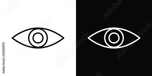 Eye icon. Simple element illustration. outline and flat symbol design