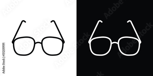 Eye glasses icon. Simple element illustration. outline and flat symbol design