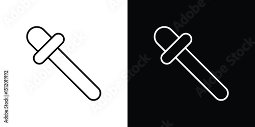 Eye dropper icon. Simple element illustration. outline and flat symbol design