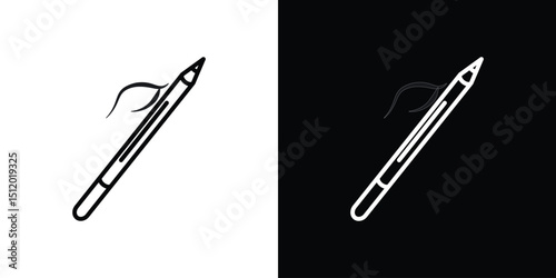 Eyeliner icon. Simple element illustration. outline and flat symbol design