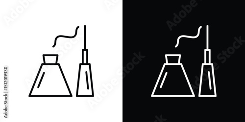 Eyeliner icon. Simple element illustration. outline and flat symbol design