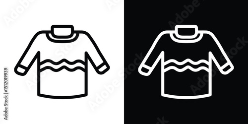 Female sweater icon. Simple element illustration. outline and flat symbol design