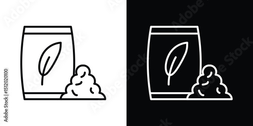 Fertilizer icon. Simple element illustration. outline and flat symbol design