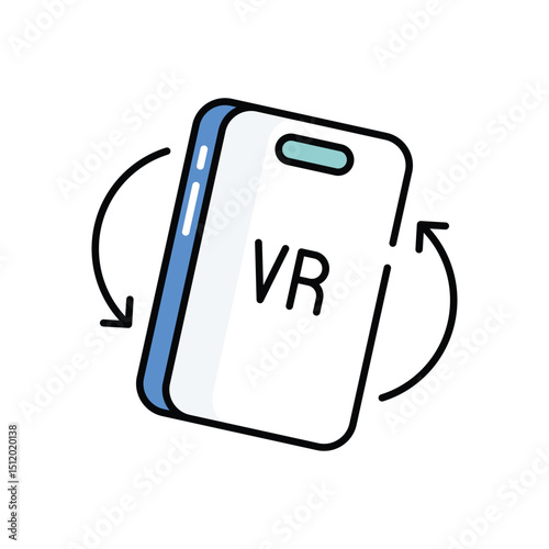 Mobile Tilting vector icon stock illustration