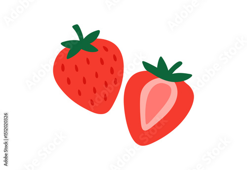 strawberry on white background