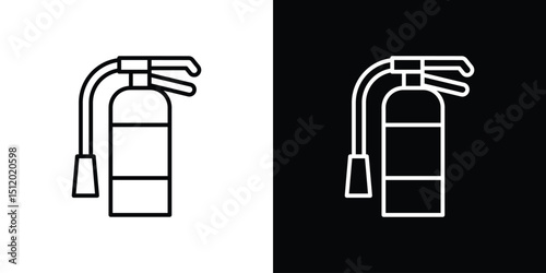Fire extinguisher icon. Simple element illustration. outline and flat symbol design