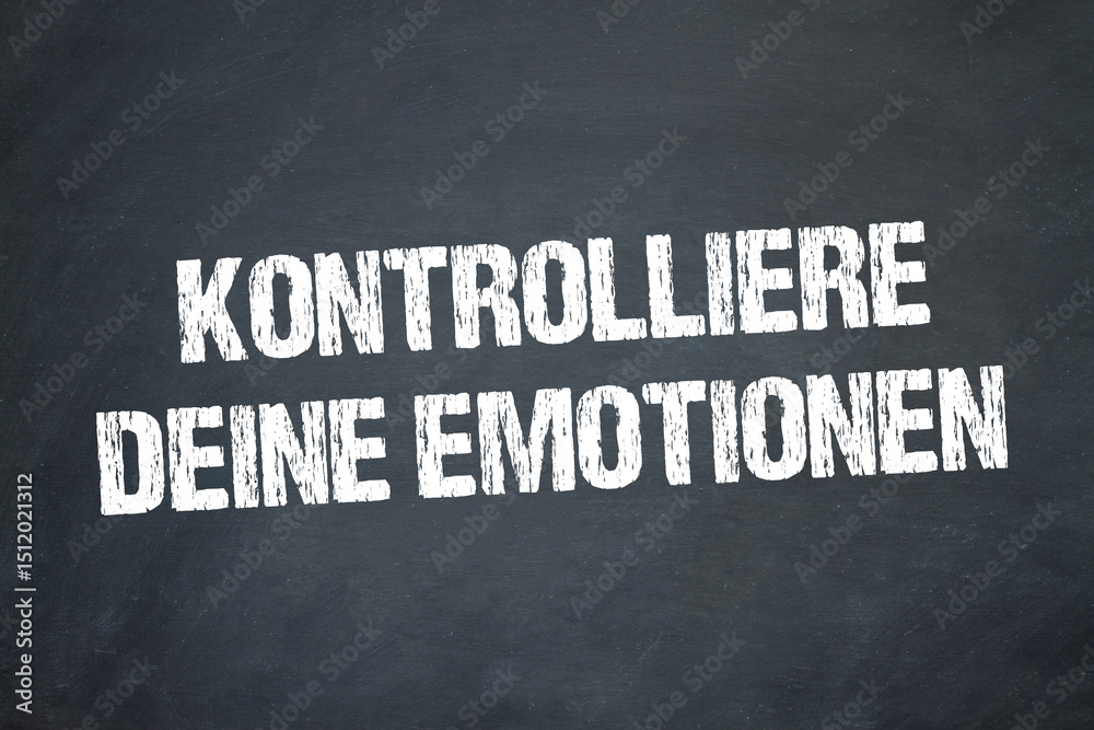 Fototapeta premium Kontrolliere deine Emotionen 
