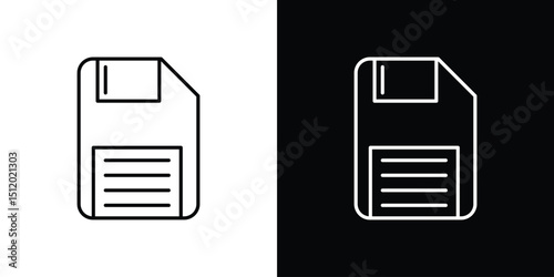 Floppy disk icon. Simple element illustration. outline and flat symbol design