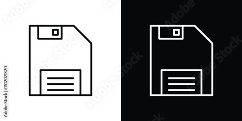 Floppy disk icon. Simple element illustration. outline and flat symbol design