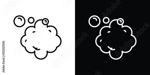 Foam icon. Simple element illustration. outline and flat symbol design