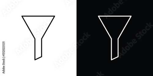 Funnel icon. Simple element illustration. outline and flat symbol design