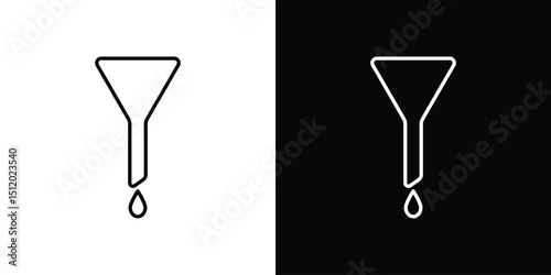 Funnel icon. Simple element illustration. outline and flat symbol design