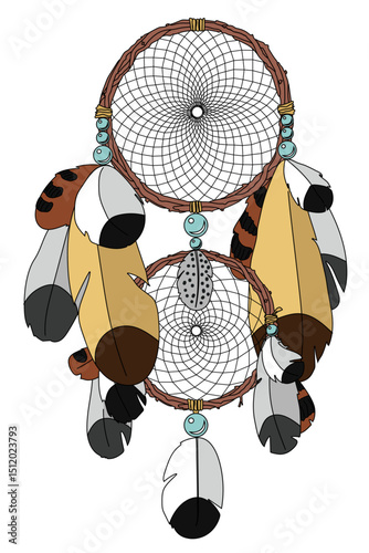 vector Dream catcher isolated on transparent background