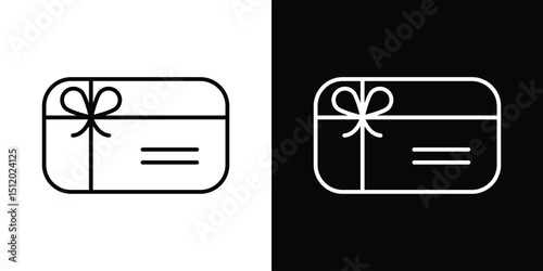 Gift card icon. Simple element illustration. outline and flat symbol design