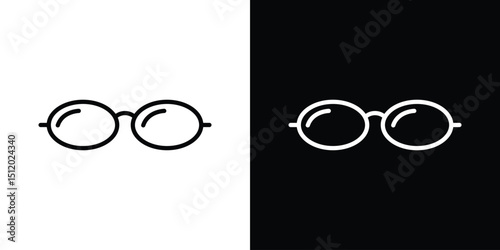 Glasses icon. Simple element illustration. outline and flat symbol design