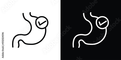 Good digestion icon. Simple element illustration. outline and flat symbol design